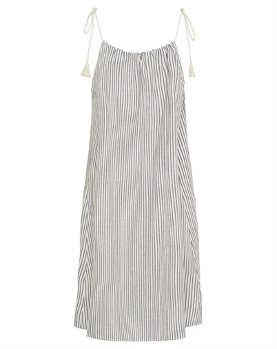 Marta du Chateau - MDCKamala Kjole - Beige/Blue